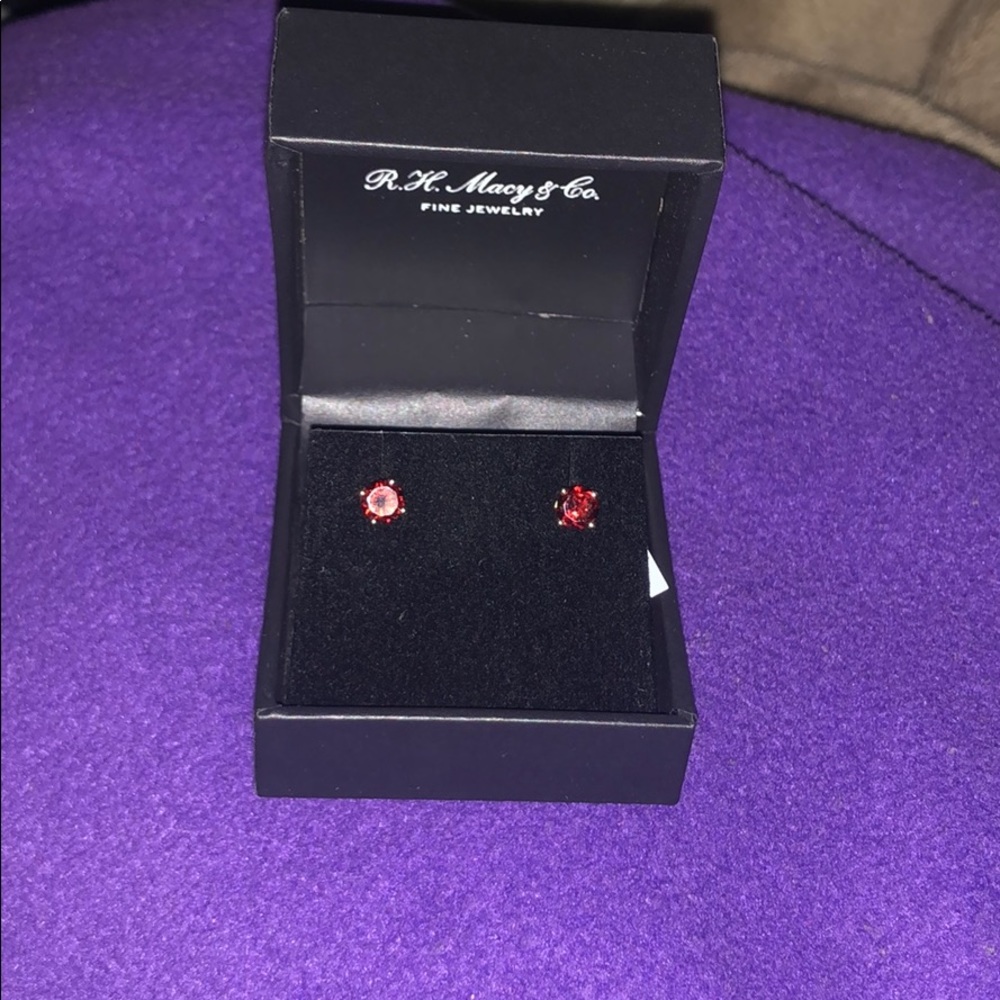 Ruby  birth stone earrings